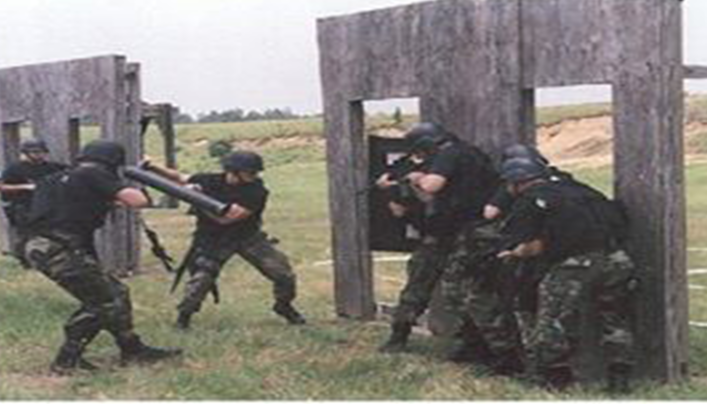Police tactical unit demonstrating LGOP-style operations