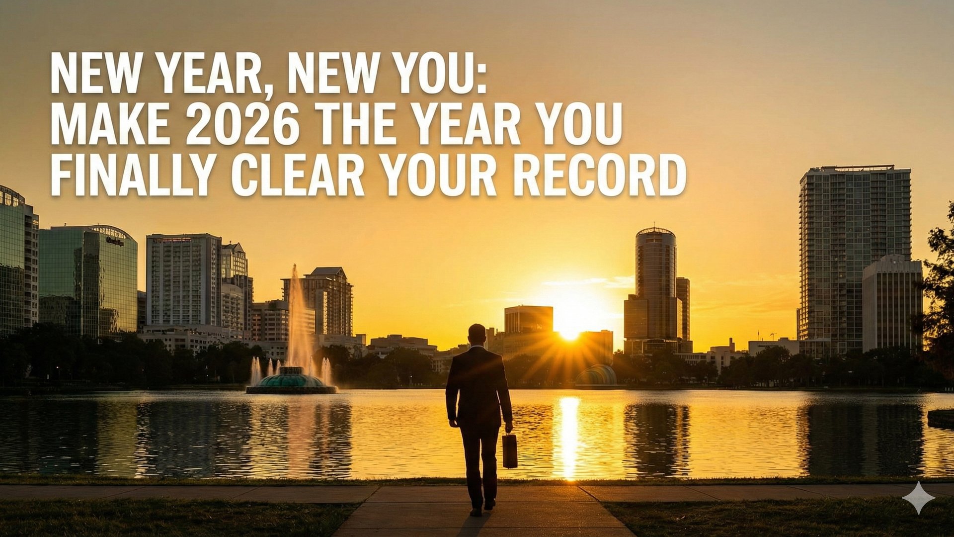 Sunrise over Orlando skyline symbolizing a fresh start and new beginning for 2026