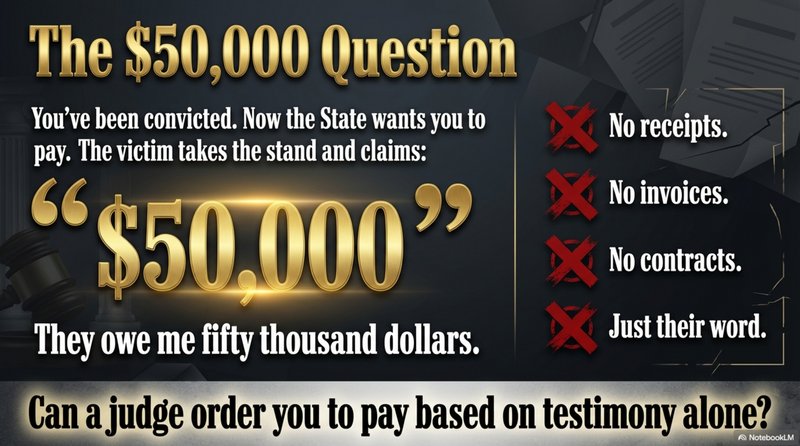 The $50,000 Question - victim testimony without receipts, invoices, or contracts