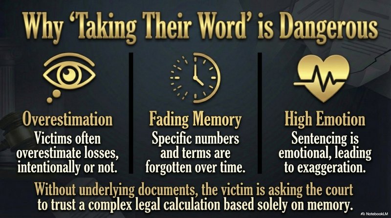Why taking the victim's word is dangerous - overestimation, fading memory, and high emotion